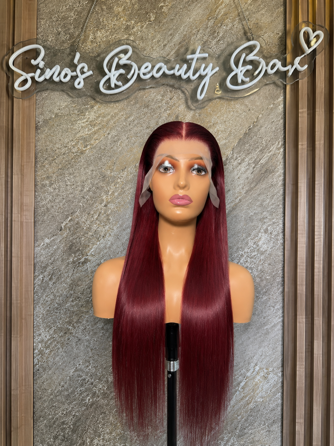 Full Frontal 26” Burgundy Wig